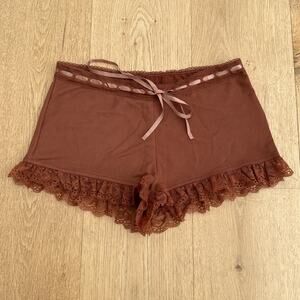 White Fox Booty Shorts Wasnt Meant To Be Size XS Brown